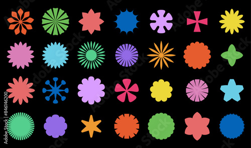 Eclectic Shapes on Black