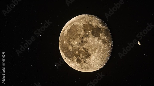 Moon in nighttime sky