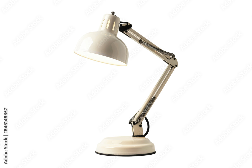 White Desk Lamp with Black Accents White Desk Lamp with Black Accents