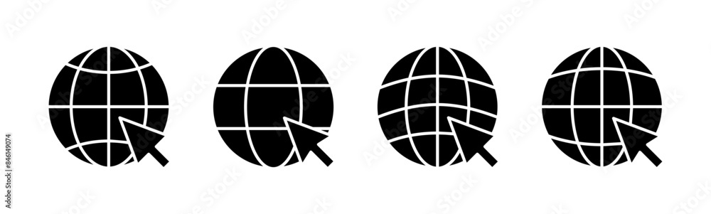Web icon set. go to web icon. web click icon Web icon set. go to web icon. web click icon