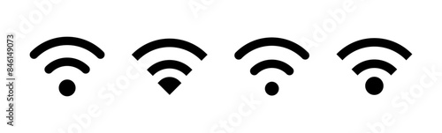 Wifi icon set. signal vector icon. Wireless  icon vector