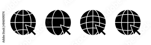Web icon set. go to web icon. web click icon