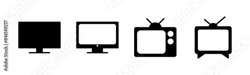 Tv icon set. television icon vector