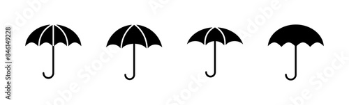 Umbrella icon set. umbrella sign icon