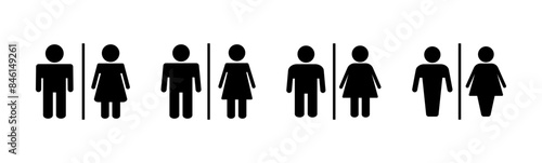 Toilet icon set. restrooms icon vector. bathroom sign. wc, lavatory