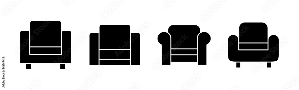 Sofa icon set. sofa icon illustration Sofa icon set. sofa icon illustration