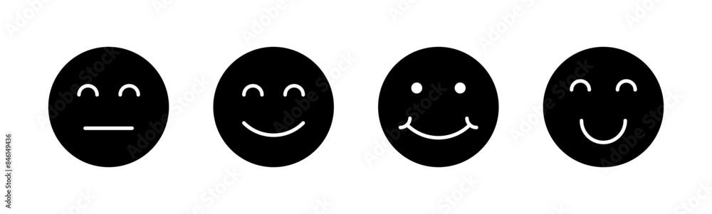 smile icon set. smile emoticon icon. feedback smile icon set. smile emoticon icon. feedback