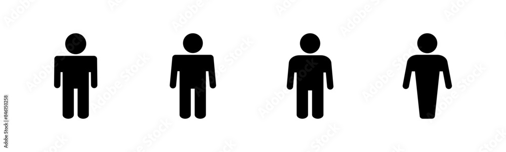Man icon set. male icon vector. human symbol Man icon set. male icon vector. human symbol