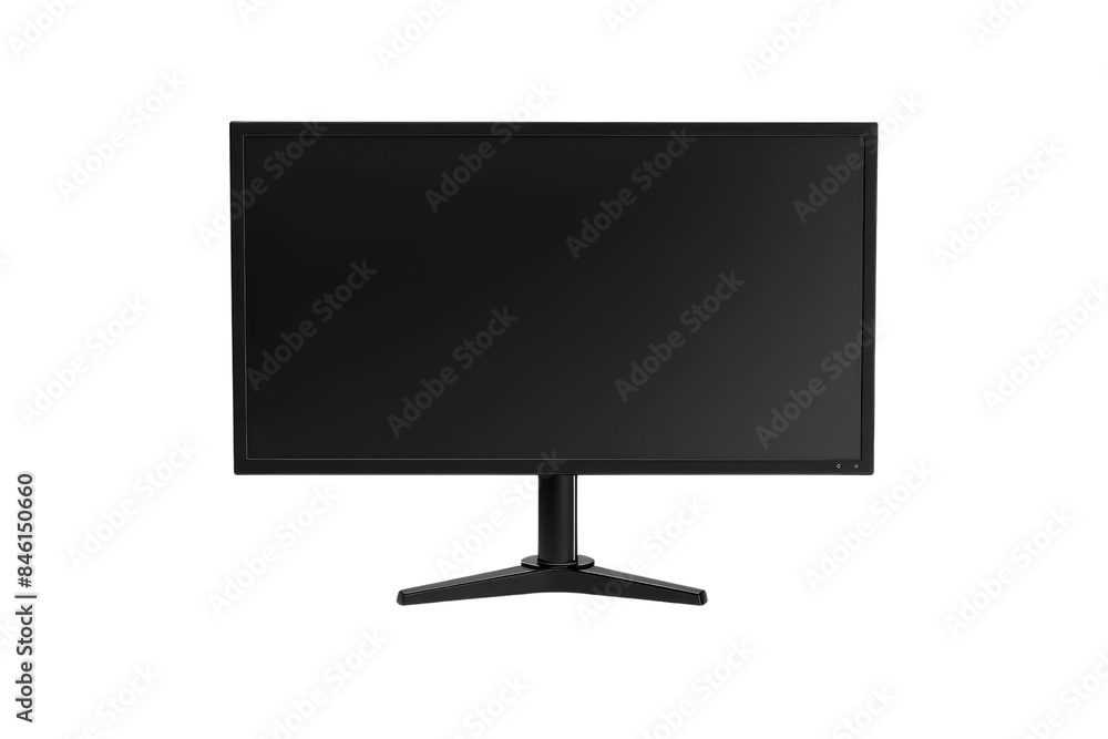 Black Computer Monitor isolated on white background Black Computer Monitor isolated on white background