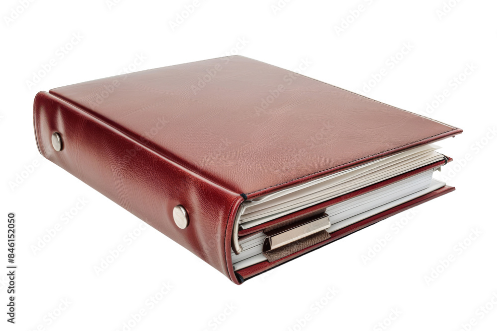Closed Red Leather Bound Notebook Closed Red Leather Bound Notebook
