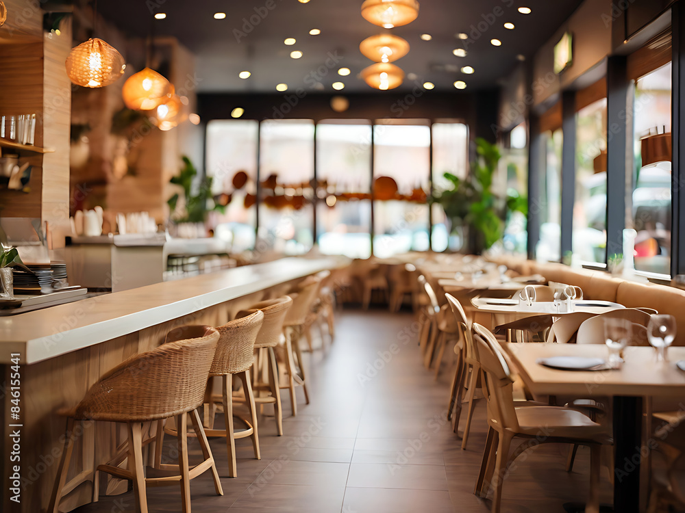 interior of restaurant. generative AI interior of restaurant. generative AI