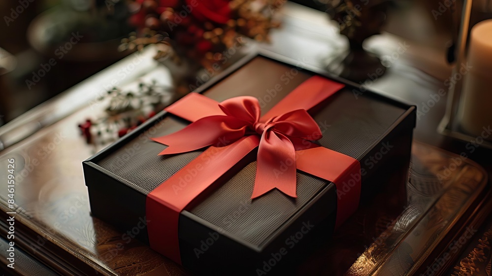 A special message card nestled inside a gift box, the words conveying a touching sentiment A special message card nestled inside a gift box, the words conveying a touching sentiment