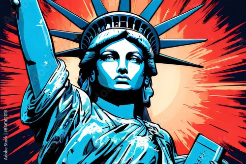 Iconic Liberty, ai generated image