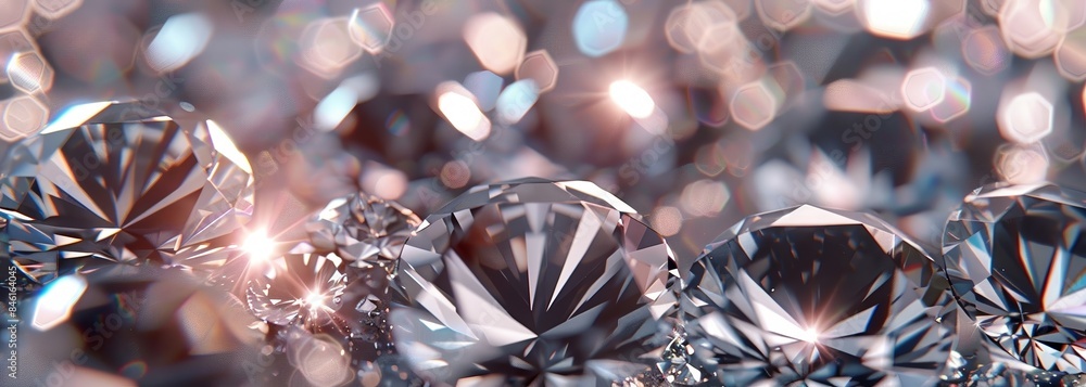 Fototapeta premium Diamond background. Luxurious diamonds