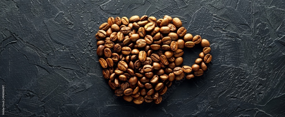 Coffee Beans Forming Heart Shape Coffee Beans Forming Heart Shape