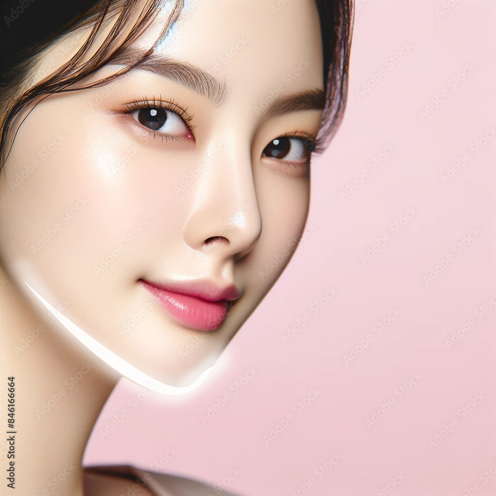 브이라인, 턱선 갸날픈 여자, 피부과 모델 브이라인, 턱선 갸날픈 여자, 피부과 모델