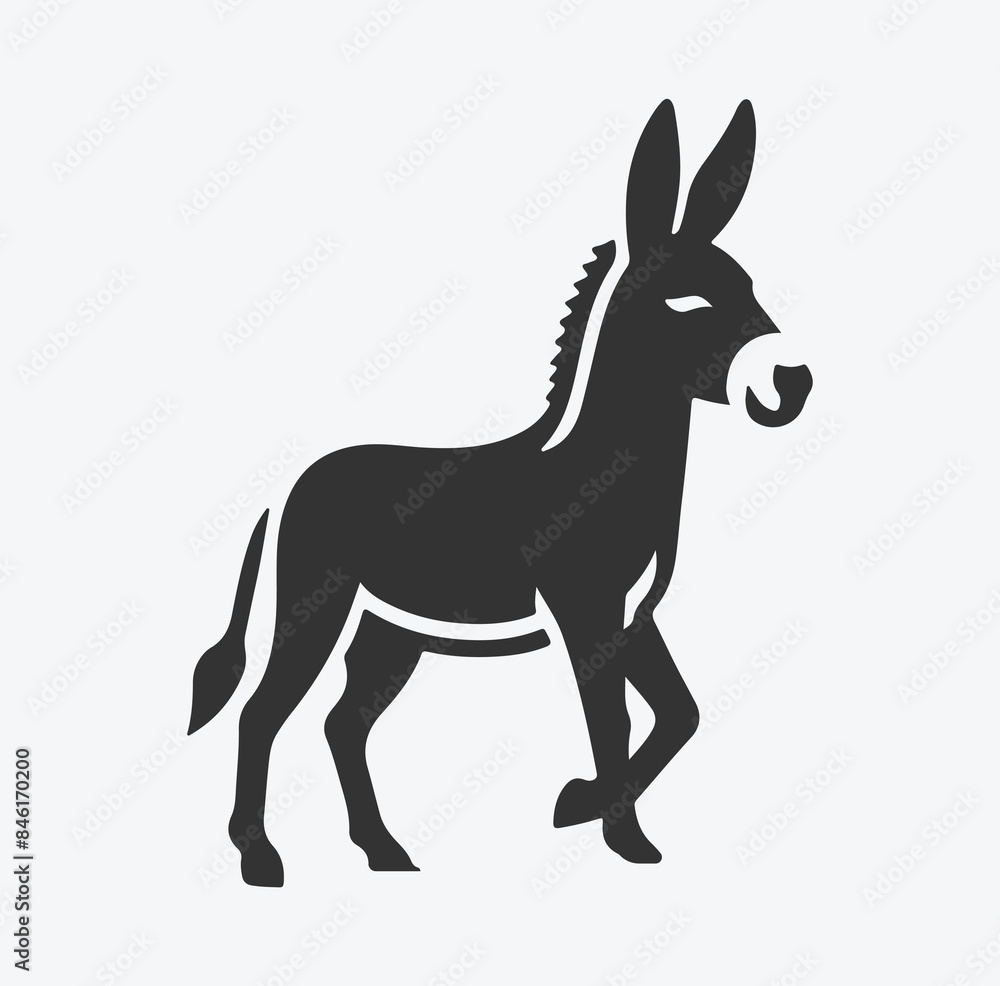 Majestic Donkey Silhouette Vector Collection, Ideal for Creative Projects and Illustrations Majestic Donkey Silhouette Vector Collection, Ideal for Creative Projects and Illustrations