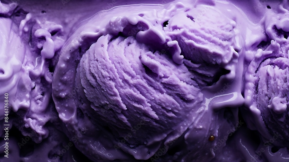 Obraz premium Ube ice cream background texture