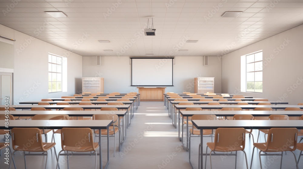 Big empty classroom at modern school Big empty classroom at modern school