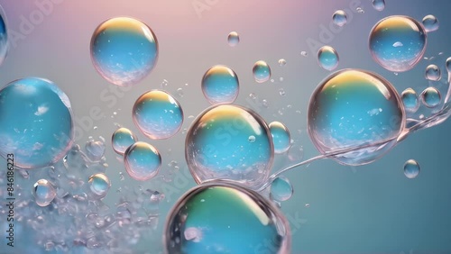 Wallpaper Mural Close up of soap bubbles floating on the water surface creating an abstract background. Macro abstract background of multiple colorful soap bubbles floating on a water surface in slow motion Torontodigital.ca