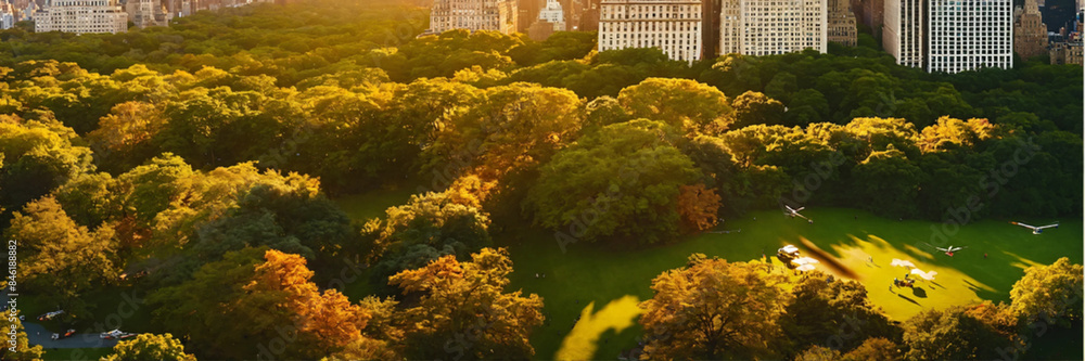 Aerial Helicopter Photo Over Central Park Aerial Helicopter Photo Over Central Park