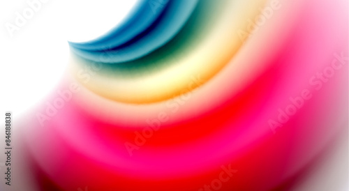 Color mixing liquid rainbow shape background