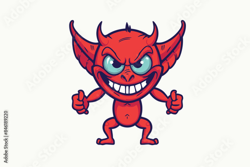 devil evil demon satan cartoon vector sublimation mascot logo design