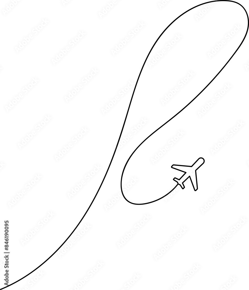 Airplane line path icon, airline, flight Airplane line path icon, airline, flight