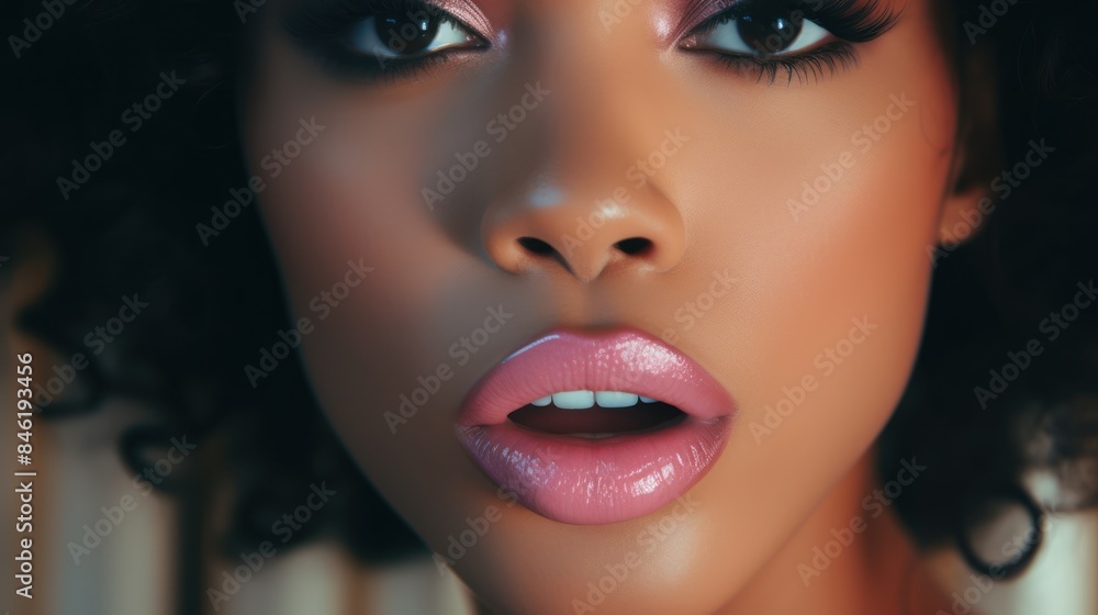 GenZ Retro fashion, black woman and tongue out portrait, GenZ Retro fashion, black woman and tongue out portrait,