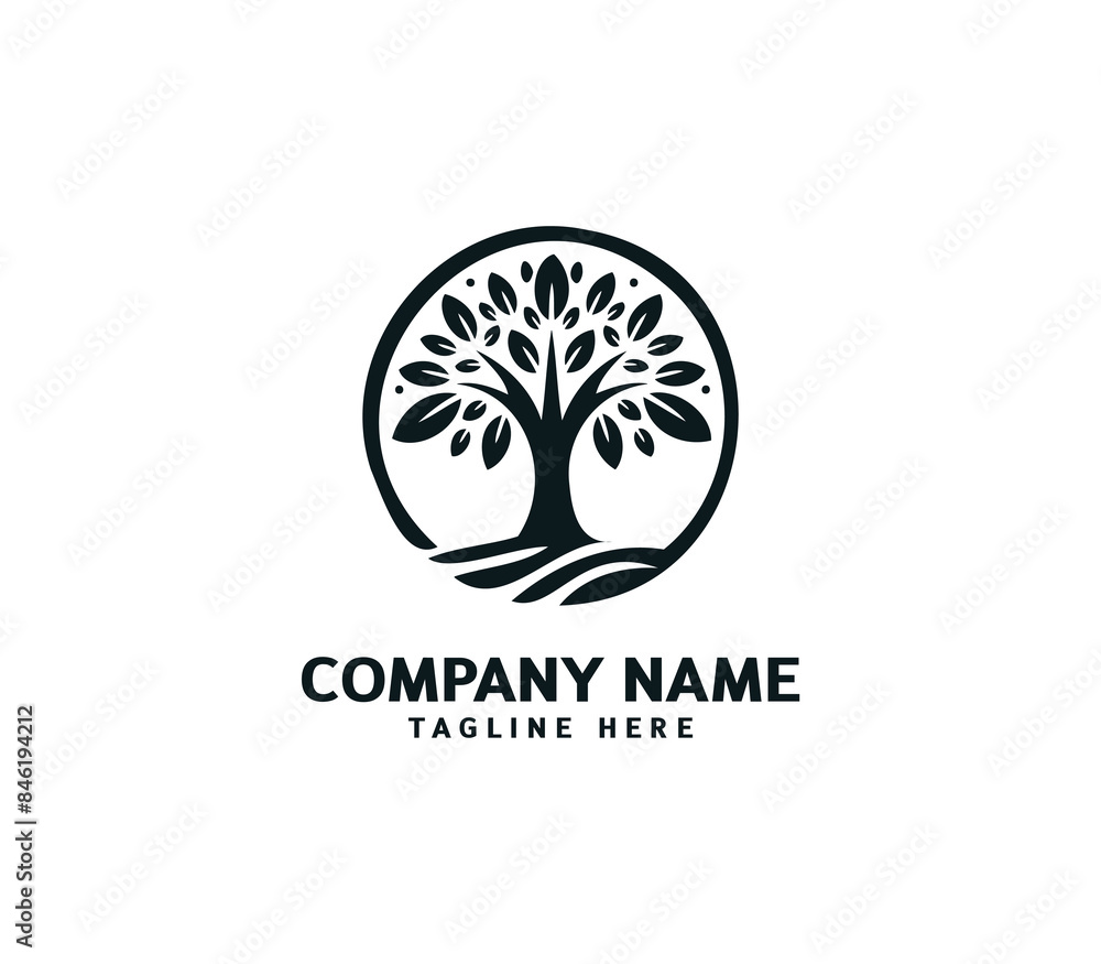 Tree logo design. Botanic tree. Tree of life symbol. Abstract tree logo symbol. Vector illustration Tree logo design. Botanic tree. Tree of life symbol. Abstract tree logo symbol. Vector illustration