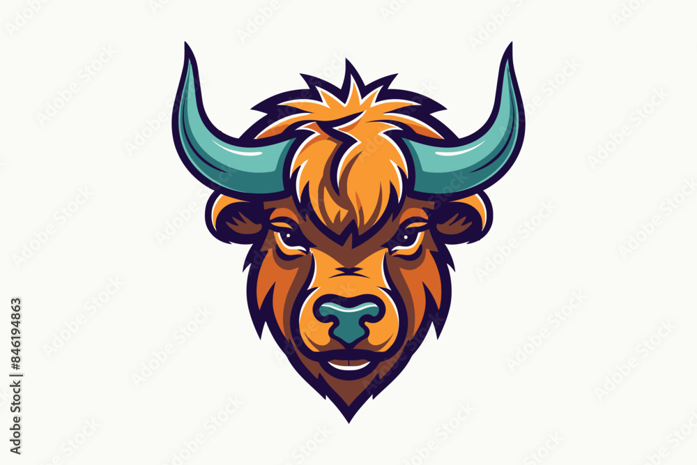 cartoon bull vector sublimation mascot logo design cartoon bull vector sublimation mascot logo design