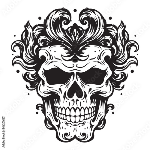 Gothic Skull The Macabre Majesty Mascot