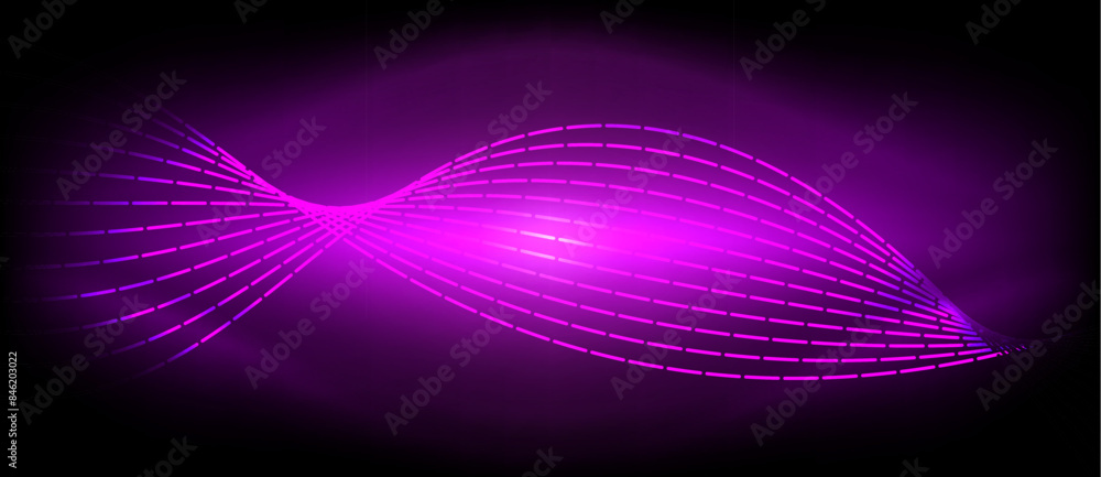 Neon wave lines with blend effect. Vector Illustration For Wallpaper, Banner, Background, Card, Book Illustration, landing page Neon wave lines with blend effect. Vector Illustration For Wallpaper, Banner, Background, Card, Book Illustration, landing page