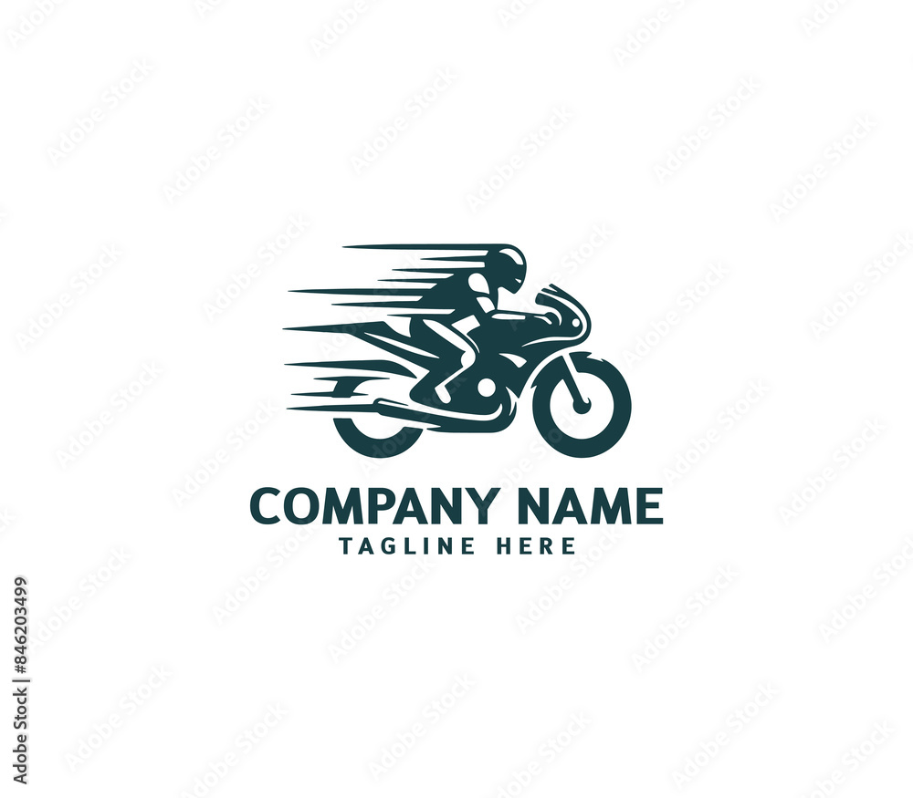Motorcycle logo vector design. Motorcycle logo concept. Speed bike racer on the sport motorcycle. Motorcycle logo vector design. Motorcycle logo concept. Speed bike racer on the sport motorcycle.