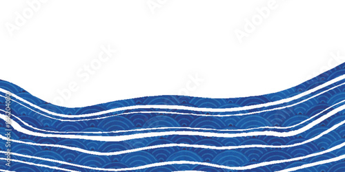 和柄　波　模様　背景	