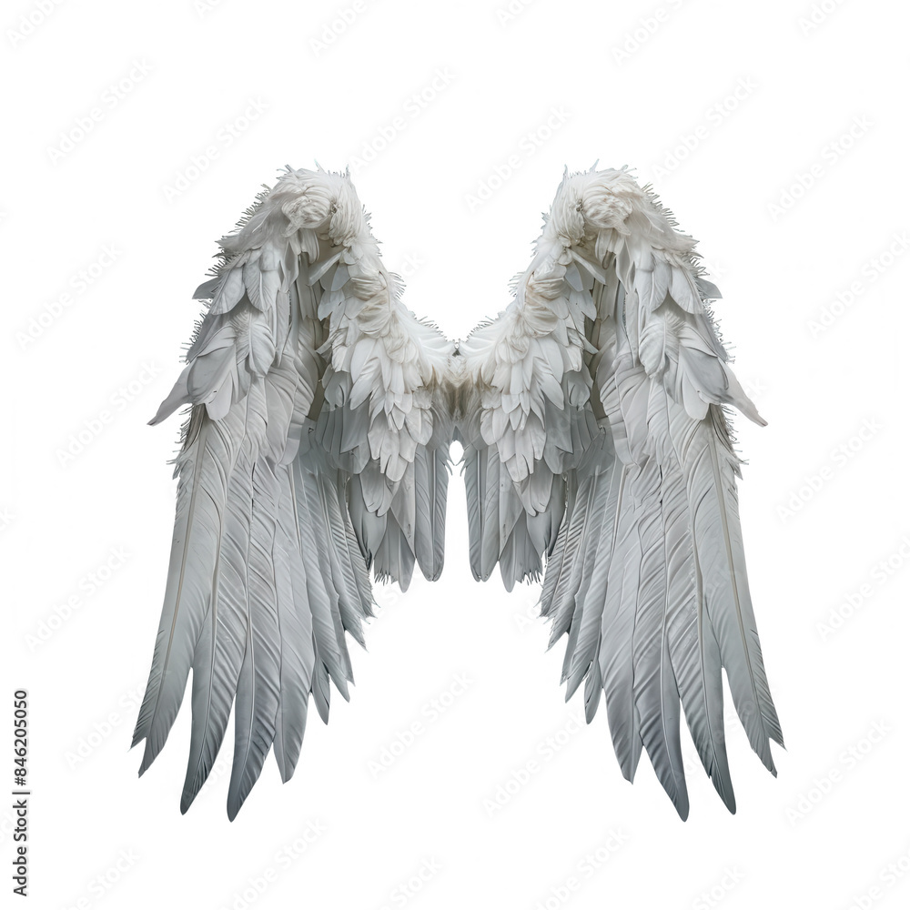 Realistic Detailed White Angel Wings with Light Blue Highlights on Transparent Background for Versatile Project Use in Posters, Book Covers, Websites, and More Realistic Detailed White Angel Wings with Light Blue Highlights on Transparent Background for Versatile Project Use in Posters, Book Covers, Websites, and More