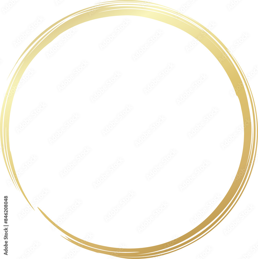 Golden brush circles. Elements for design Golden brush circles. Elements for design