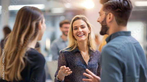 A group of office man and woman in office