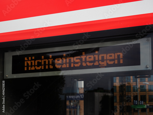 Fotografie Digital German Do Not Board Signage