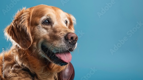This Golden Retriever is a great family pet. It is friendly, intelligent, and eager to please. It is also a great candidate for service work. photo