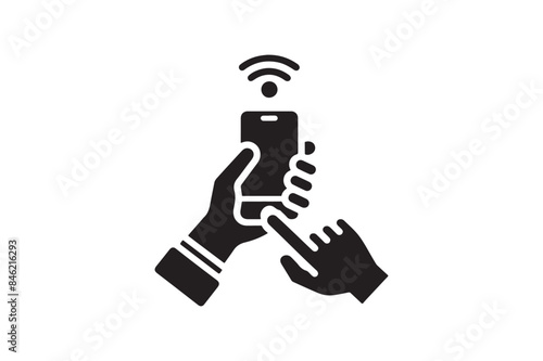 Phone icon vector art illustration.