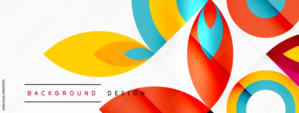 Circles and petals. Geometric beautiful abstract minimal template for Wallpaper, Banner, Background, Card, Book Illustration, landing page Circles and petals. Geometric beautiful abstract minimal template for Wallpaper, Banner, Background, Card, Book Illustration, landing page