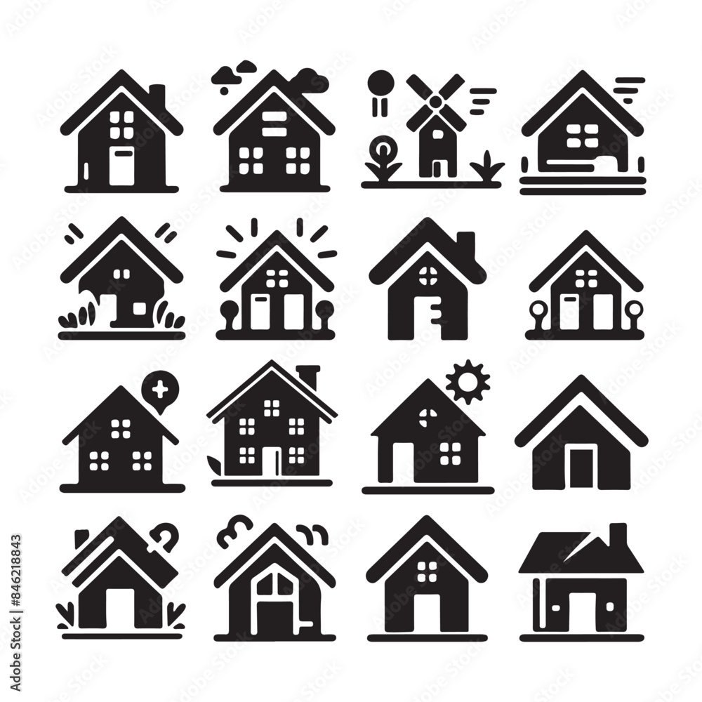 house icons set house icons set