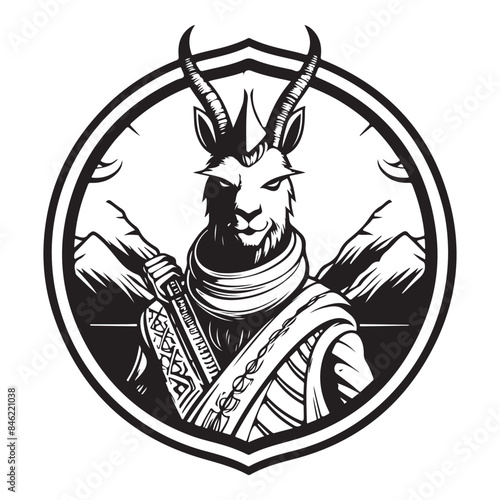 Vicuna Warrior The Regal Guardian of South American Valor