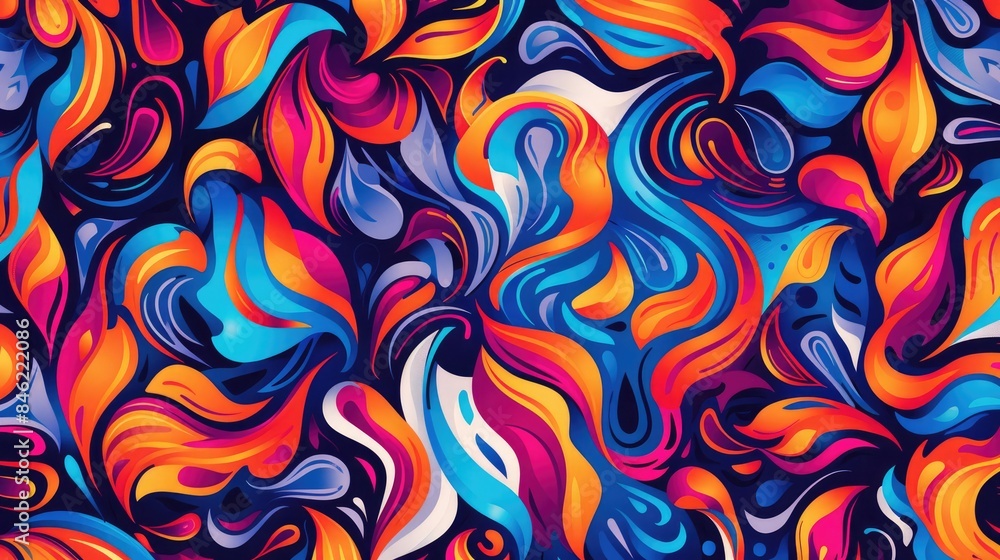 Vibrant seamless pattern for designs and backgrounds Vibrant seamless pattern for designs and backgrounds