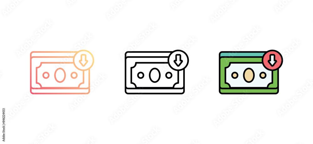 Money icon design with white background stock illustration Money icon design with white background stock illustration