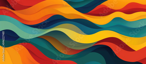 Colorful background with abstract wavy shapes and gradients. gradient background with wave pattern