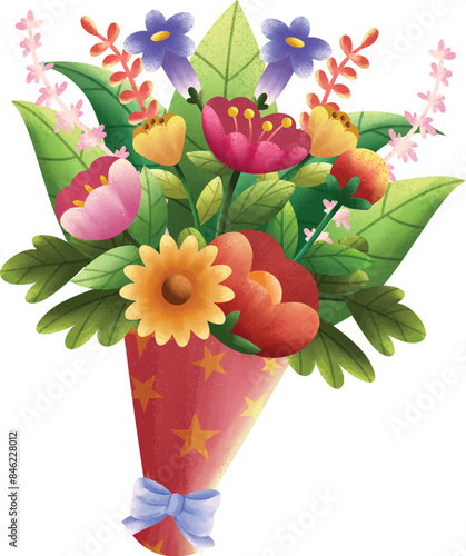 floral bouquets spring illustration