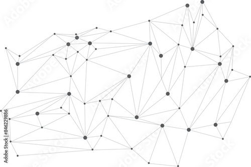 Polygonal background  technology design  dot clusters