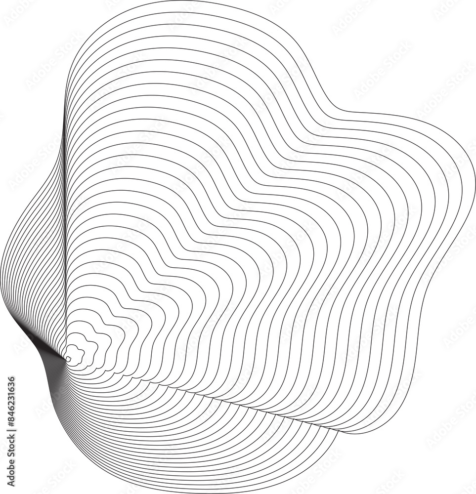 Circle fluid shape with blend line. Technology design element Circle fluid shape with blend line. Technology design element